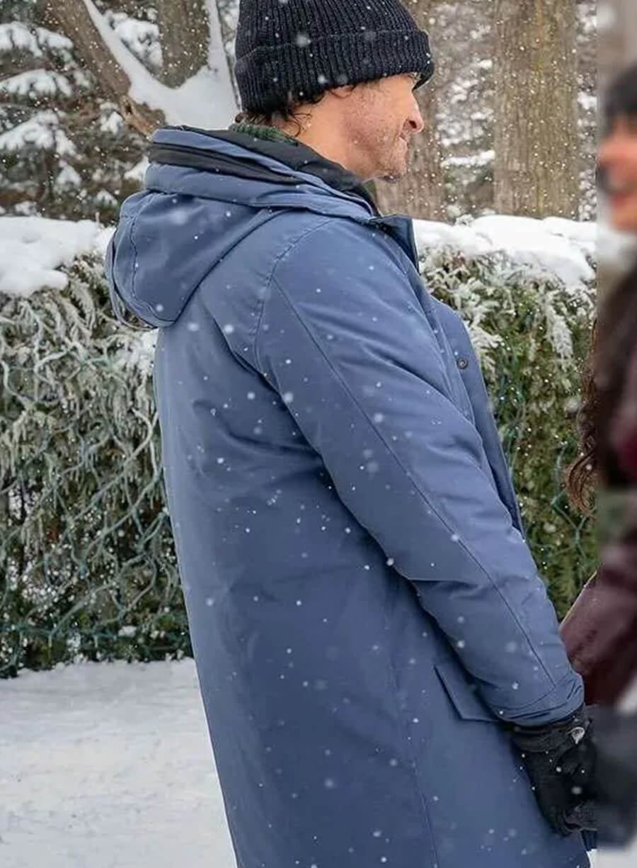 Harpoon Oliver Hudson Inspired Green Cotton Polyester Fabric Hooded Jacket - A Merry Little Ex-Mas Style
