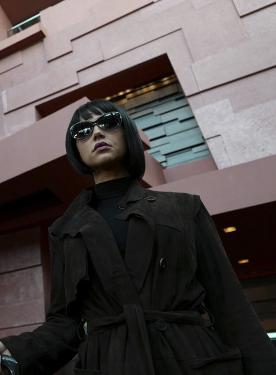 Harpoon Olivia Charity Inspired Black Wool Fabric Coat - Midnight Texas Style