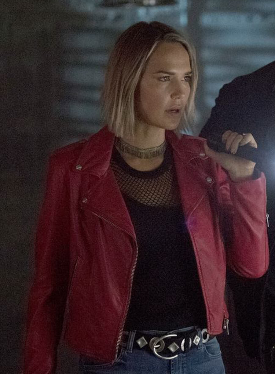 Harpoon Olivia Charity Inspired Pink Real Leather Biker Jacket - Midnight Texas Style