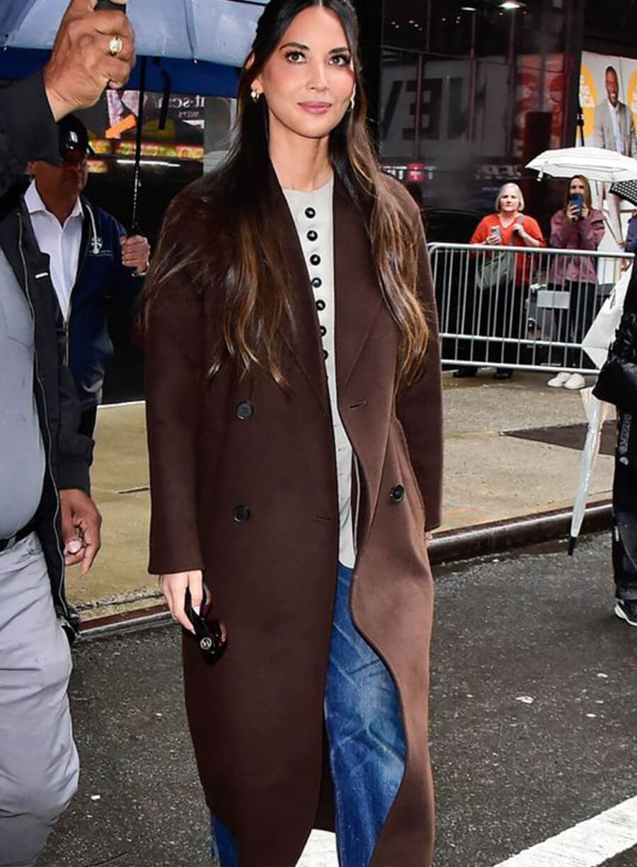 Harpoon Olivia Munn GMA Studios Trench Inspired Brown Coat