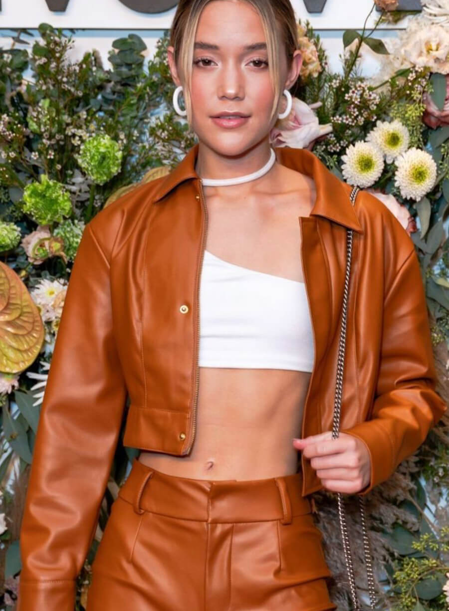 Harpoon Olivia Ponton Inspired Brown Leather Jacket