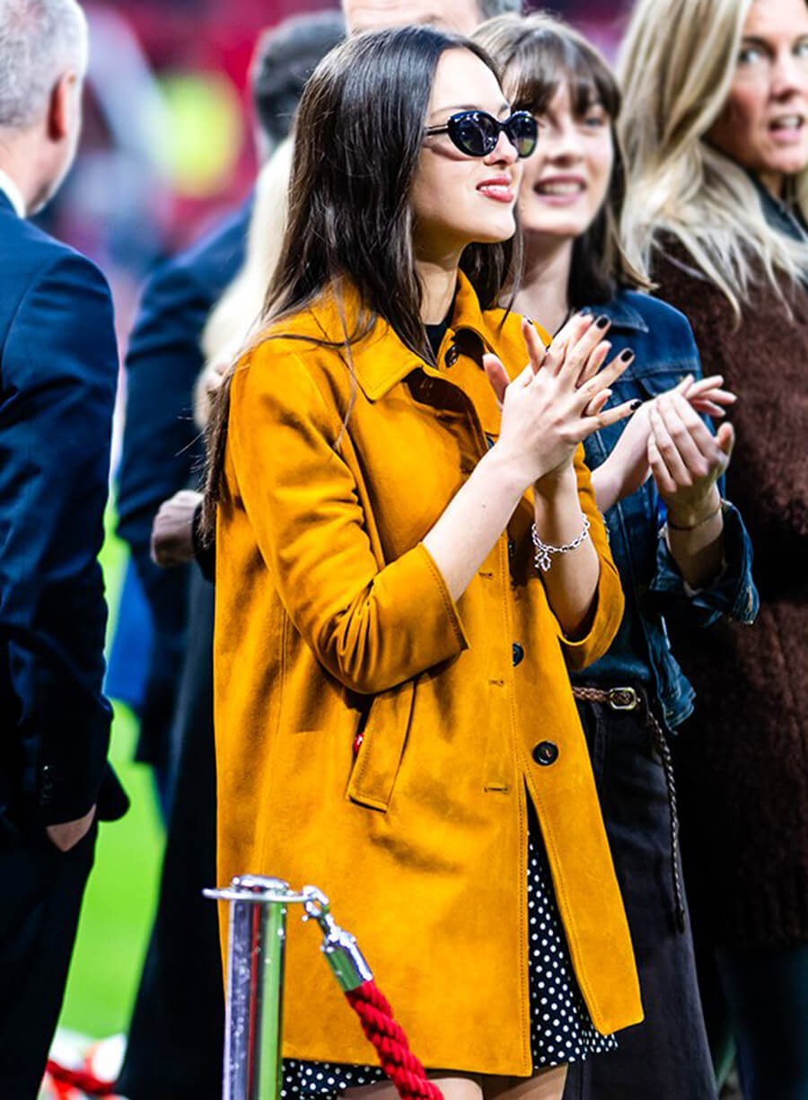 Harpoon Olivia Rodrigo Mustard Suede Inspired Mustard Leather Jacket