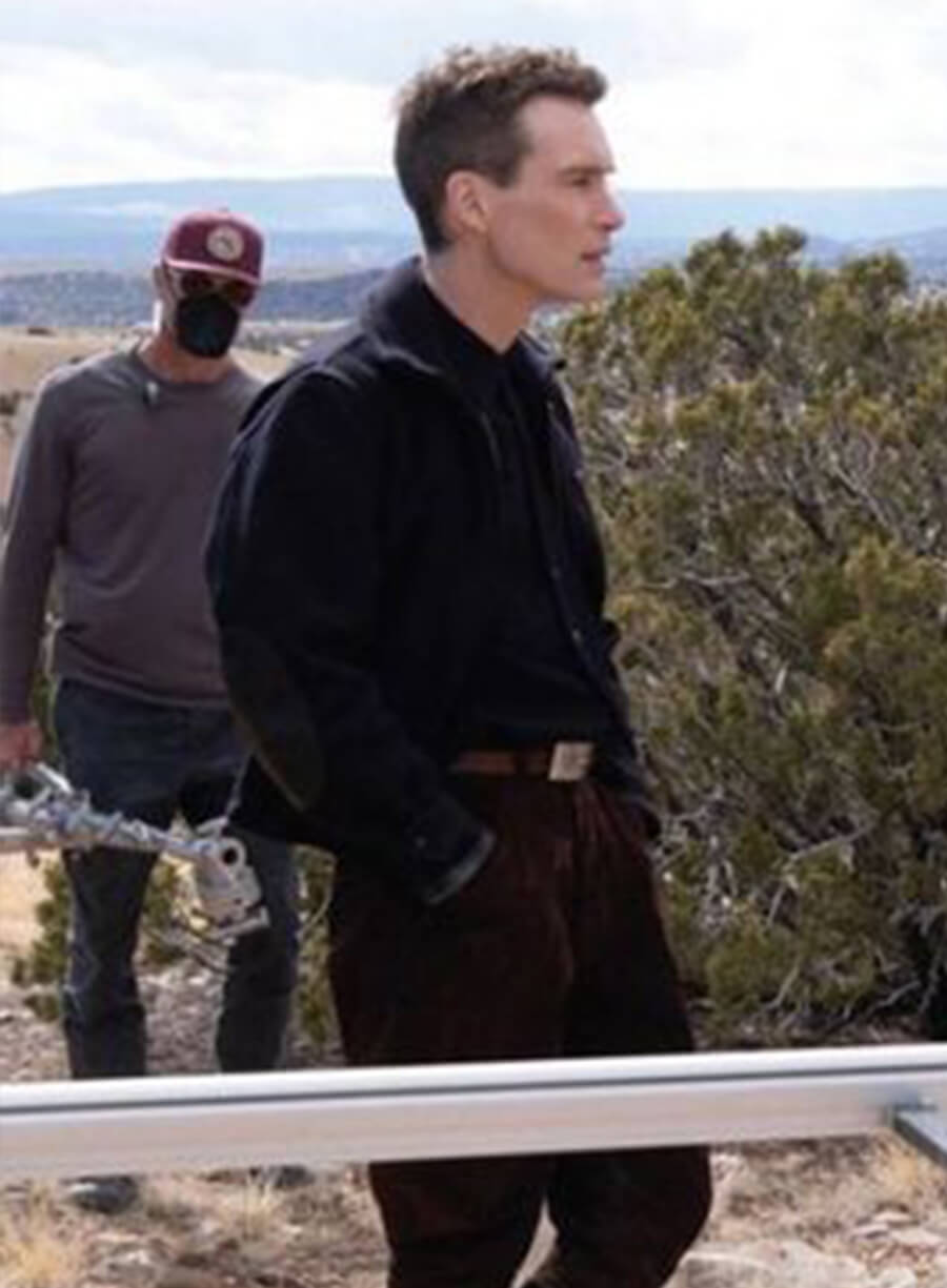Harpoon Cillian Murphy Inspired Black Wool Jacket - Oppenheimer Style