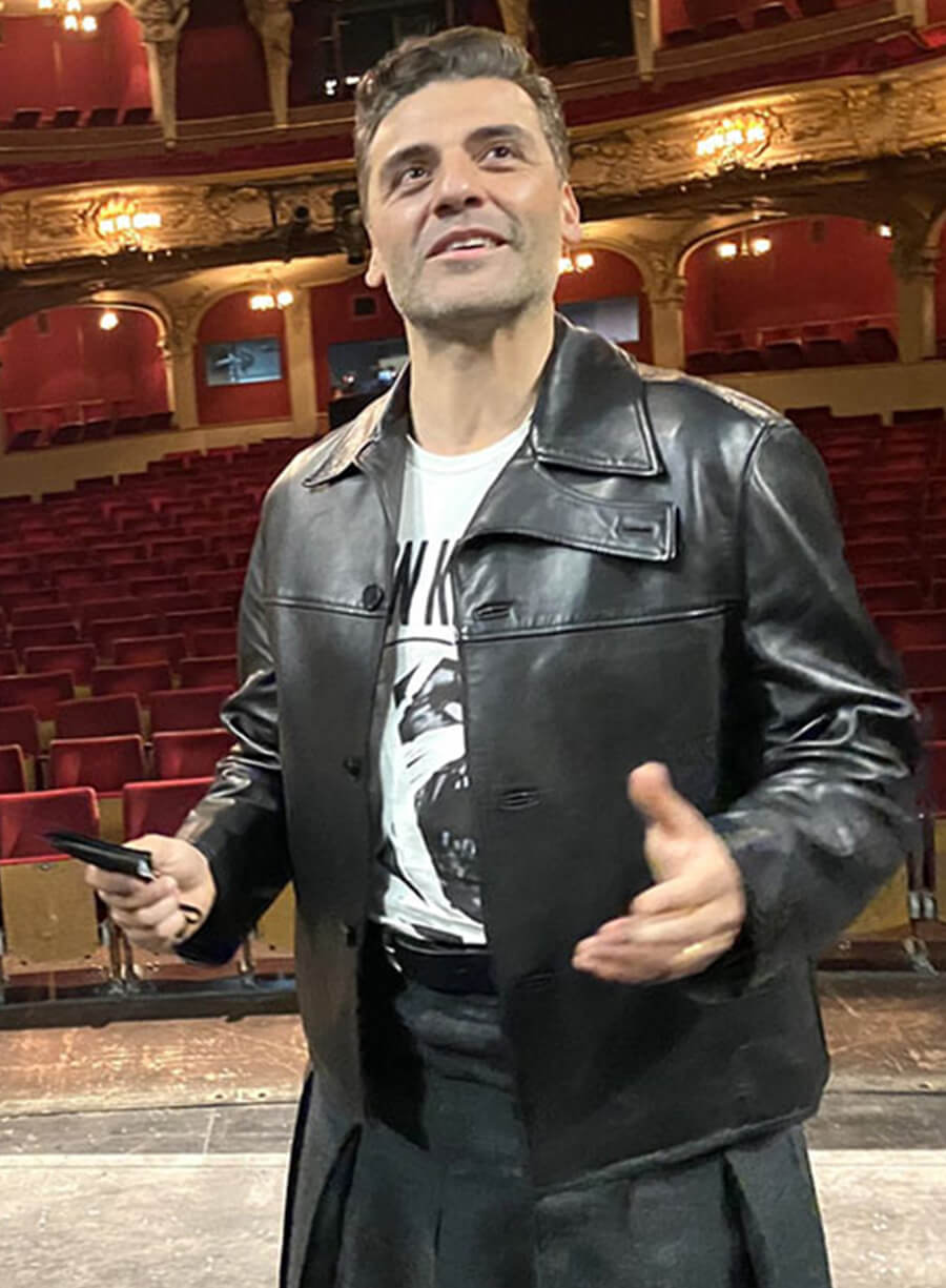 Harpoon Oscar Isaac Black Leather Jacket