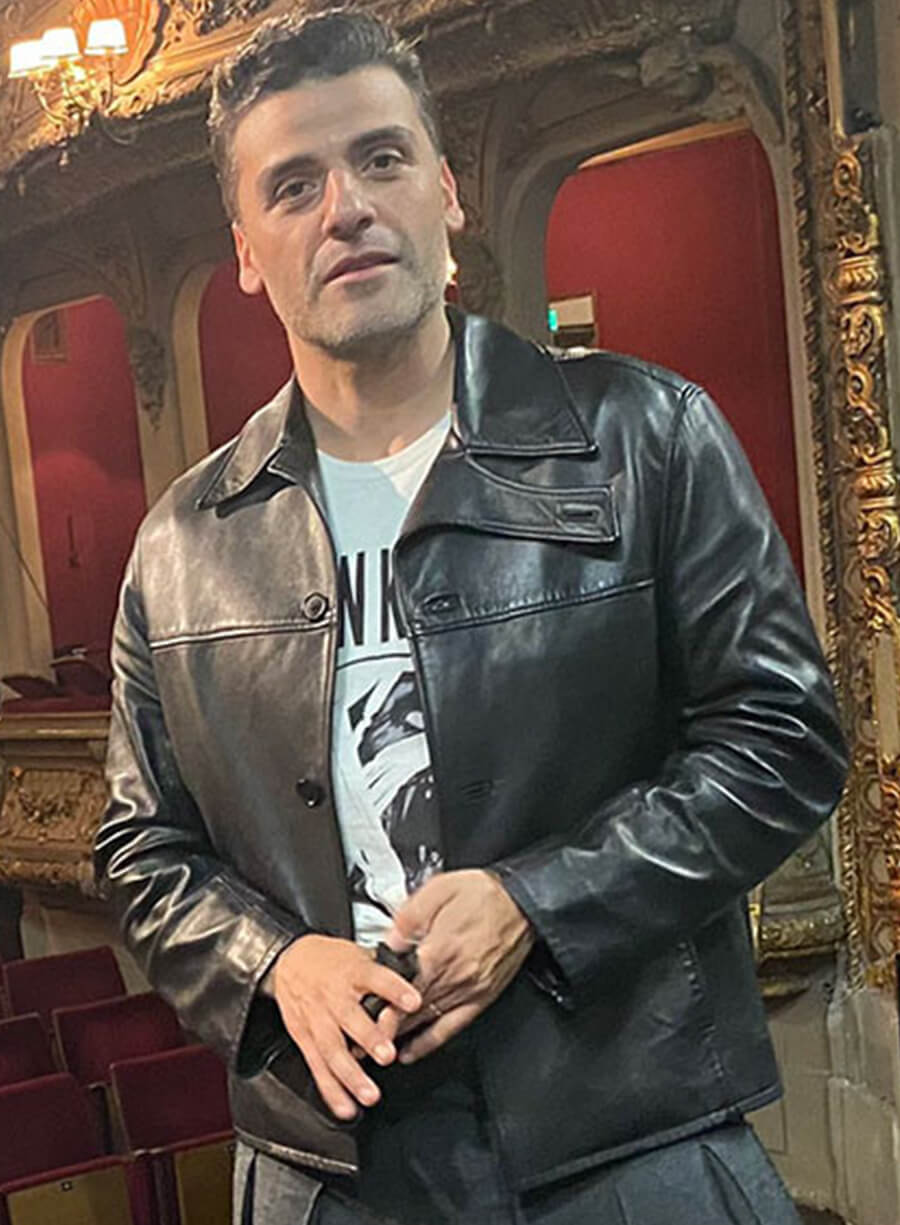 Harpoon Oscar Isaac Black Leather Jacket