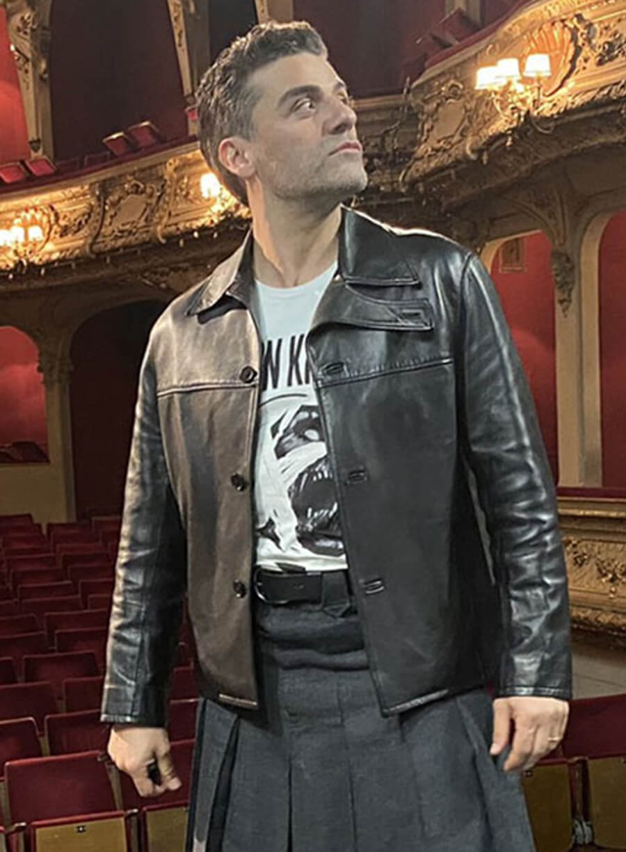 Harpoon Oscar Isaac Black Leather Jacket