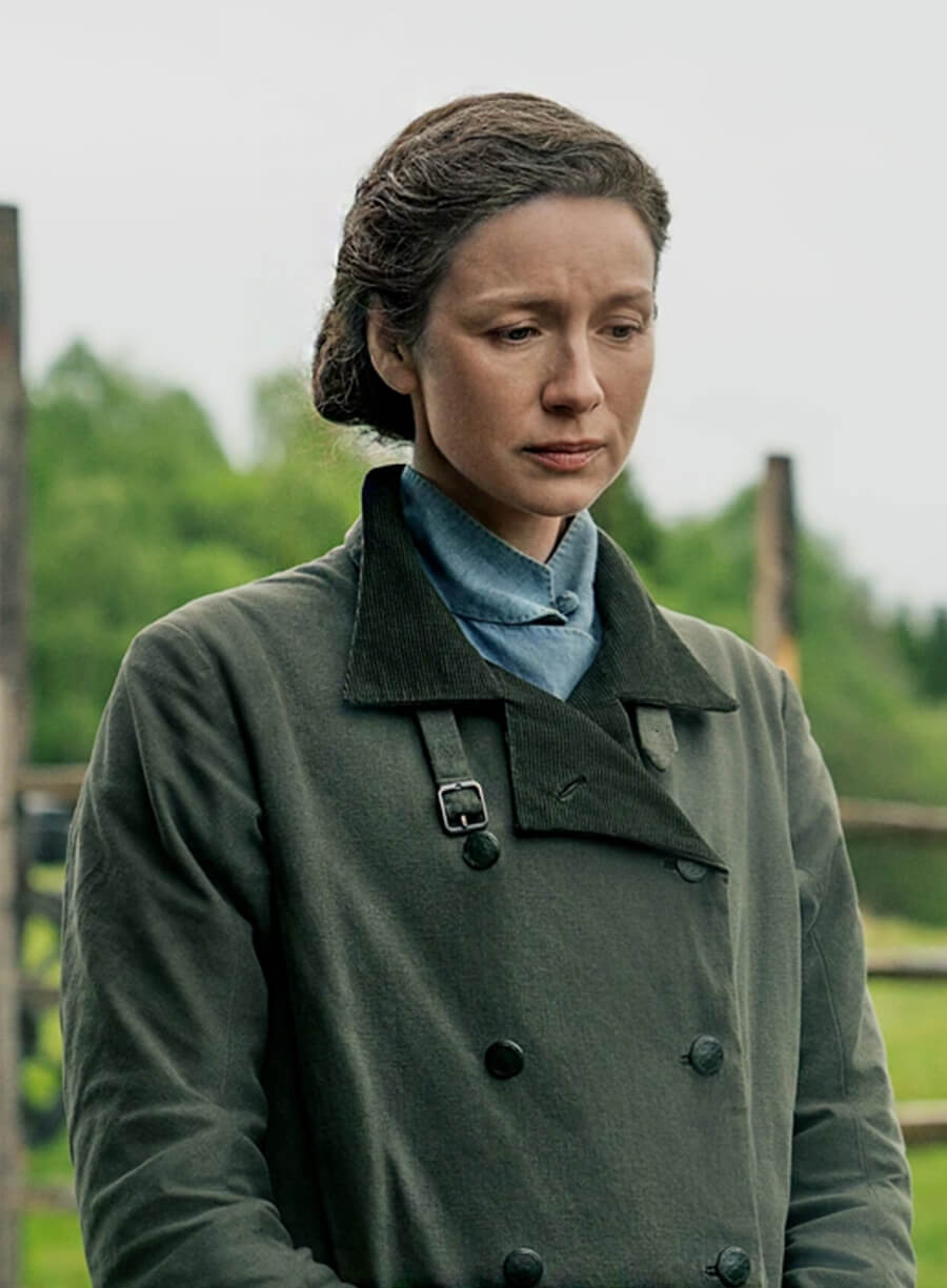 Harpoon Claire Fraser Inspired Green Coat - Outlander S07 Style