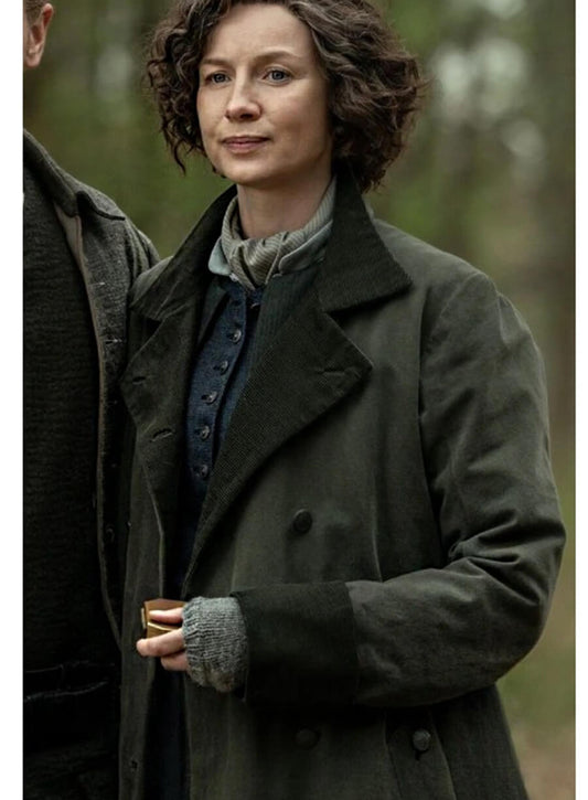 Harpoon Claire Fraser Inspired Green Coat - Outlander S07 Style