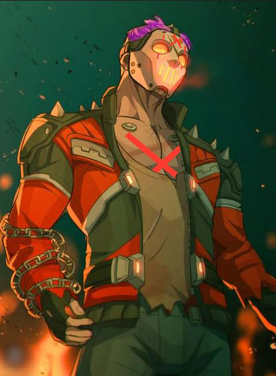 Harpoon Overwatch Slasher 76 Inspired Orange Real Leather Leather Jacket