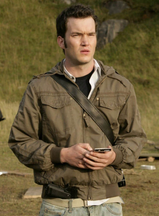 Harpoon Owen Harper Inspired Brown Hooded Jacket - Torchwood Style