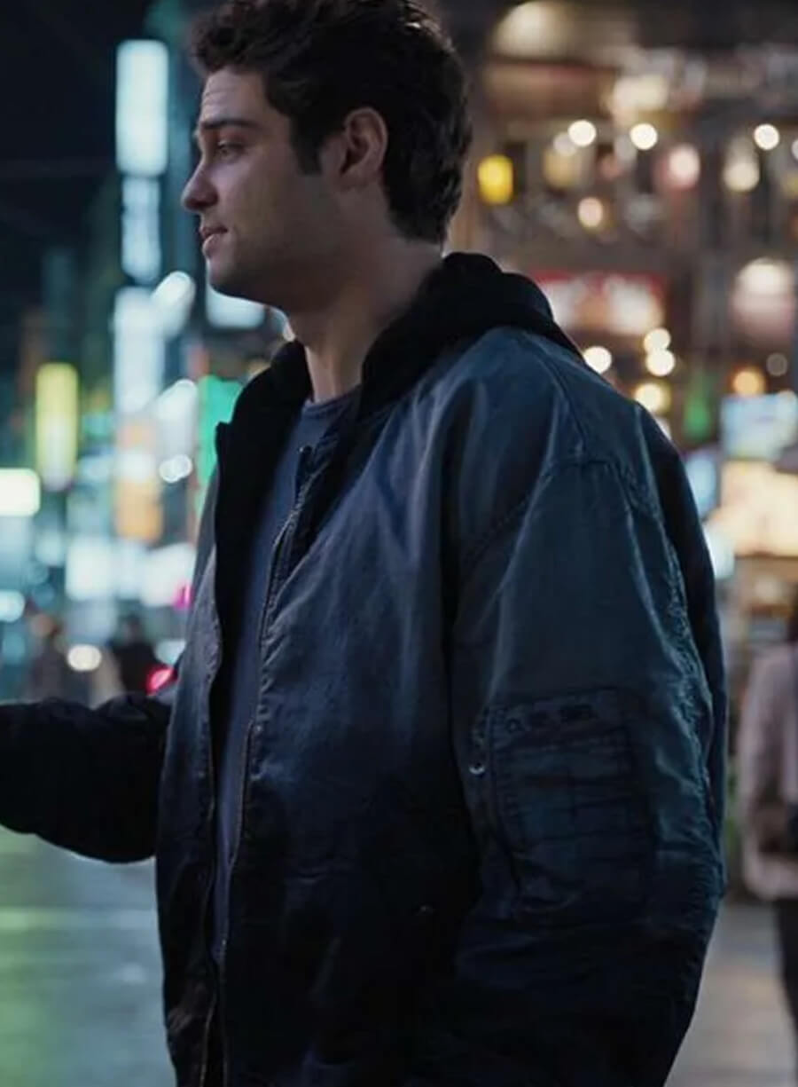 Harpoon Owen Hendricks Inspired Grey and Blue Bomber Jacket - The Recruit S02 Style