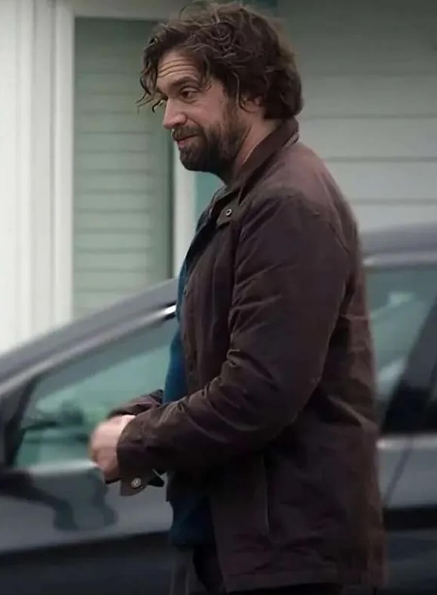 Harpoon Bucky Barnes Inspired Brown Leather Jacket - Bad Sisters S02 Style