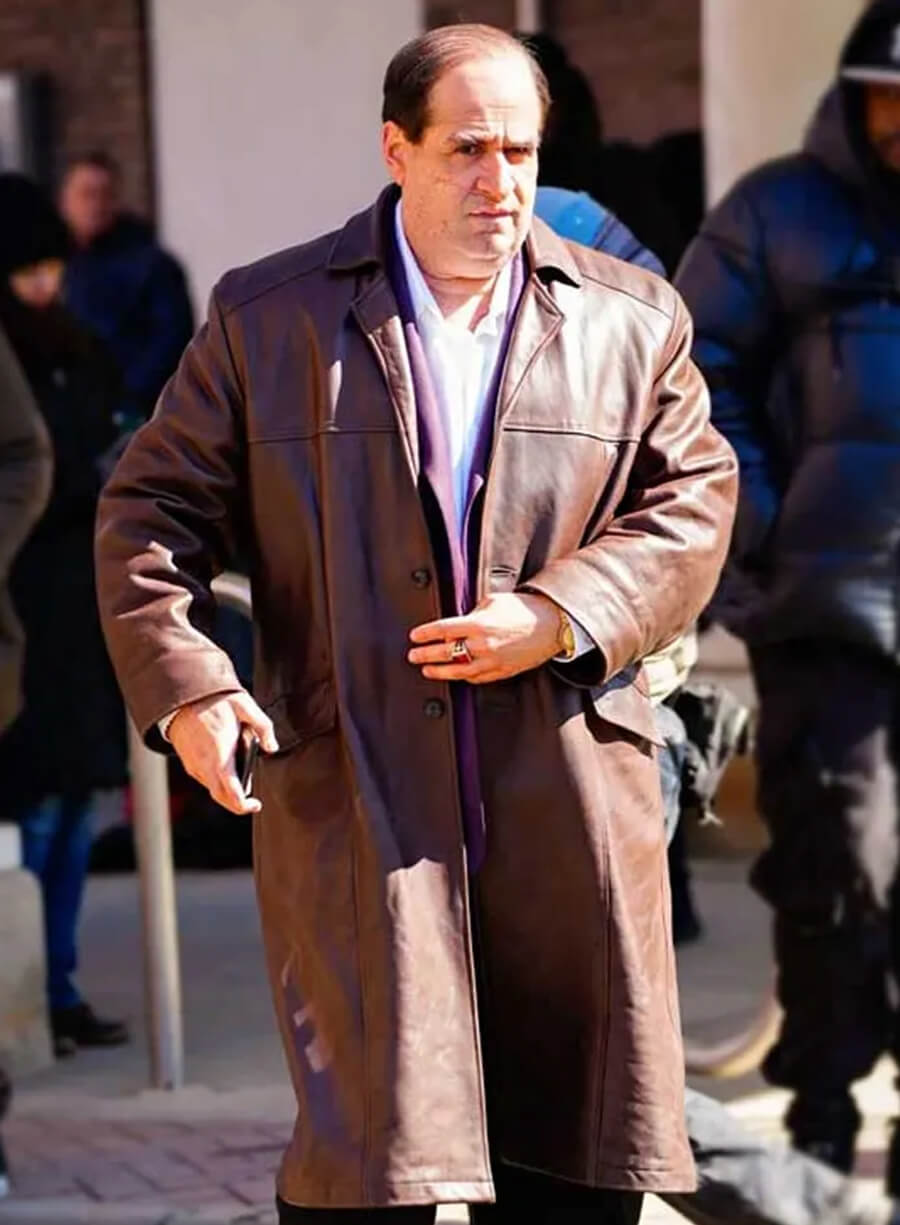 Harpoon Oz Cobb Inspired Brown Genuine Leather Coat - The Penguin 2024 Style