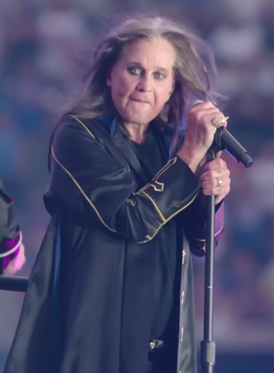 Harpoon Ozzy Osbourne Sabbath Inspired Black Cotton / Faux Leather / Real Leather Coat