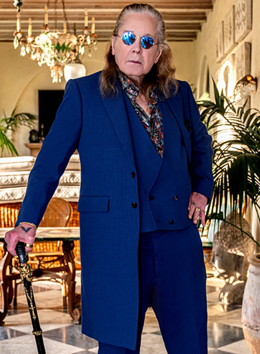 Harpoon Ozzy Osbourne Inspired Blue Wool Coat
