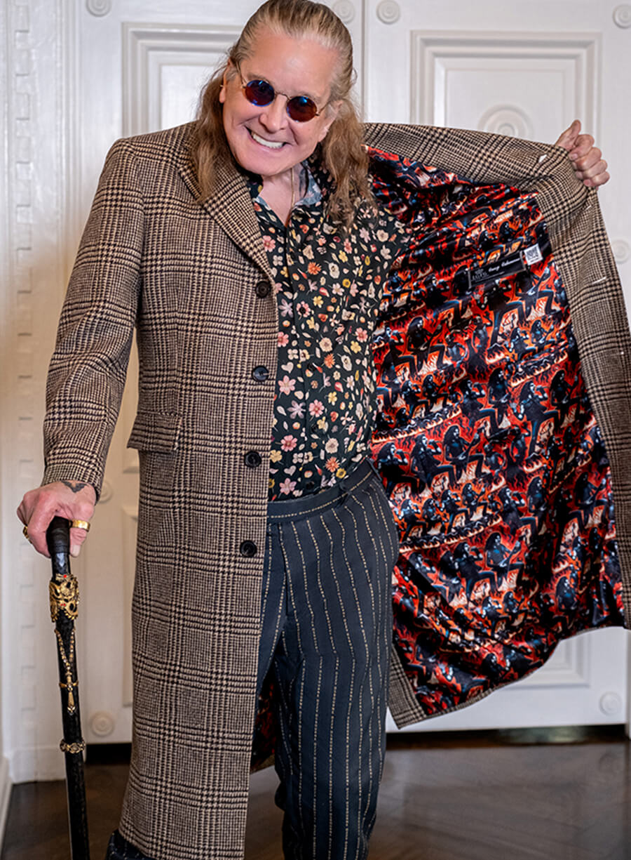 Harpoon Ozzy Osbourne Checked Inspired Multicolor Wool Coat