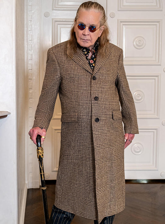 Harpoon Ozzy Osbourne Checked Inspired Multicolor Wool Coat