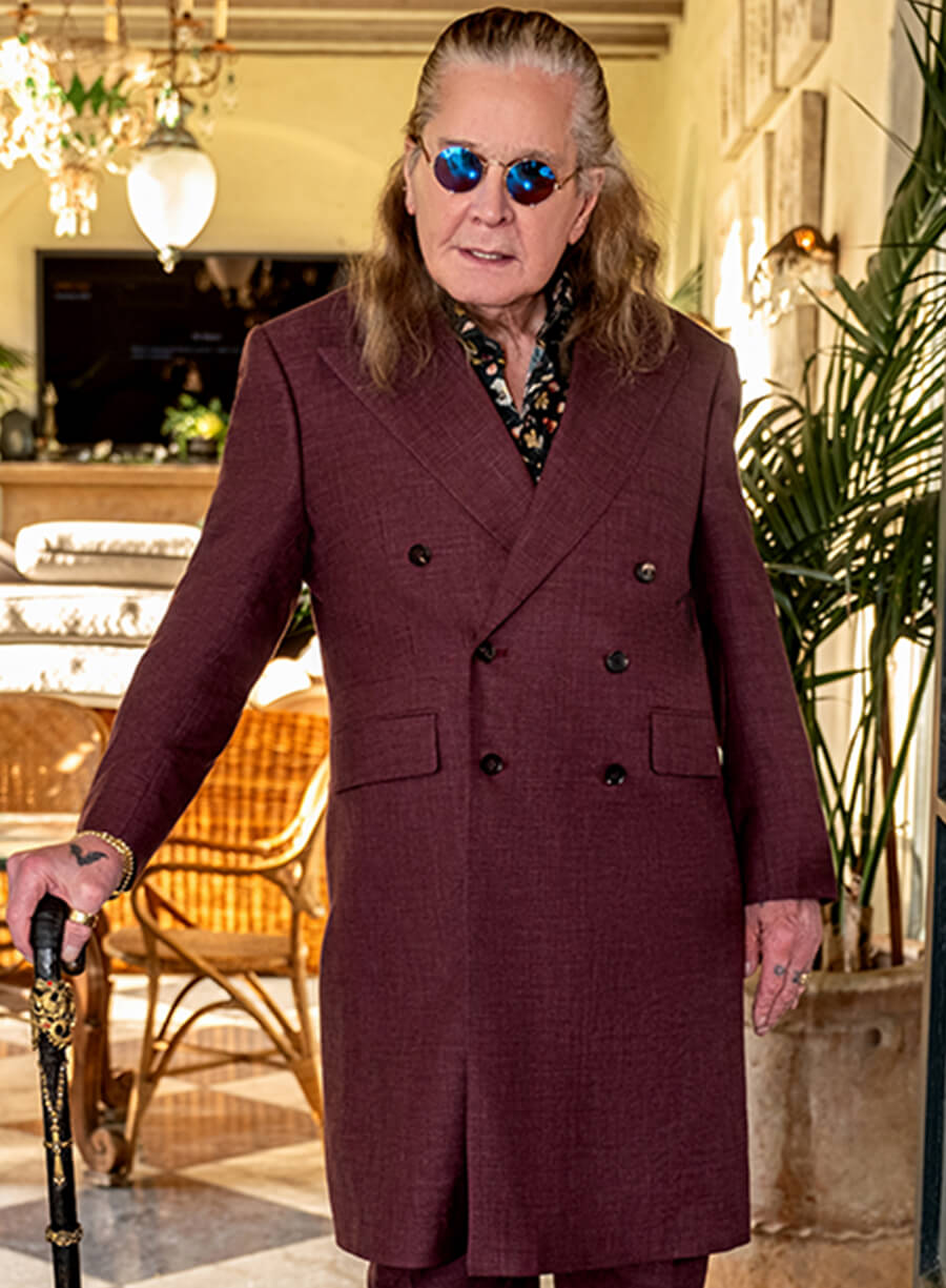 Harpoon Ozzy Osbourne Maroon Inspired Maroon Wool Coat