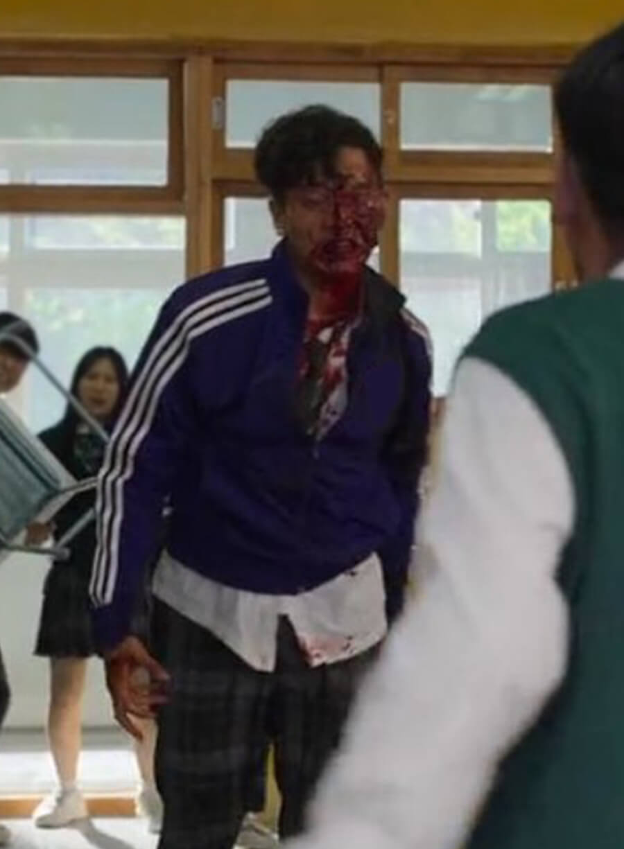 Harpoon Park Chang-hoon Inspired Purple Leather Jacket - All of Us Are Dead Style