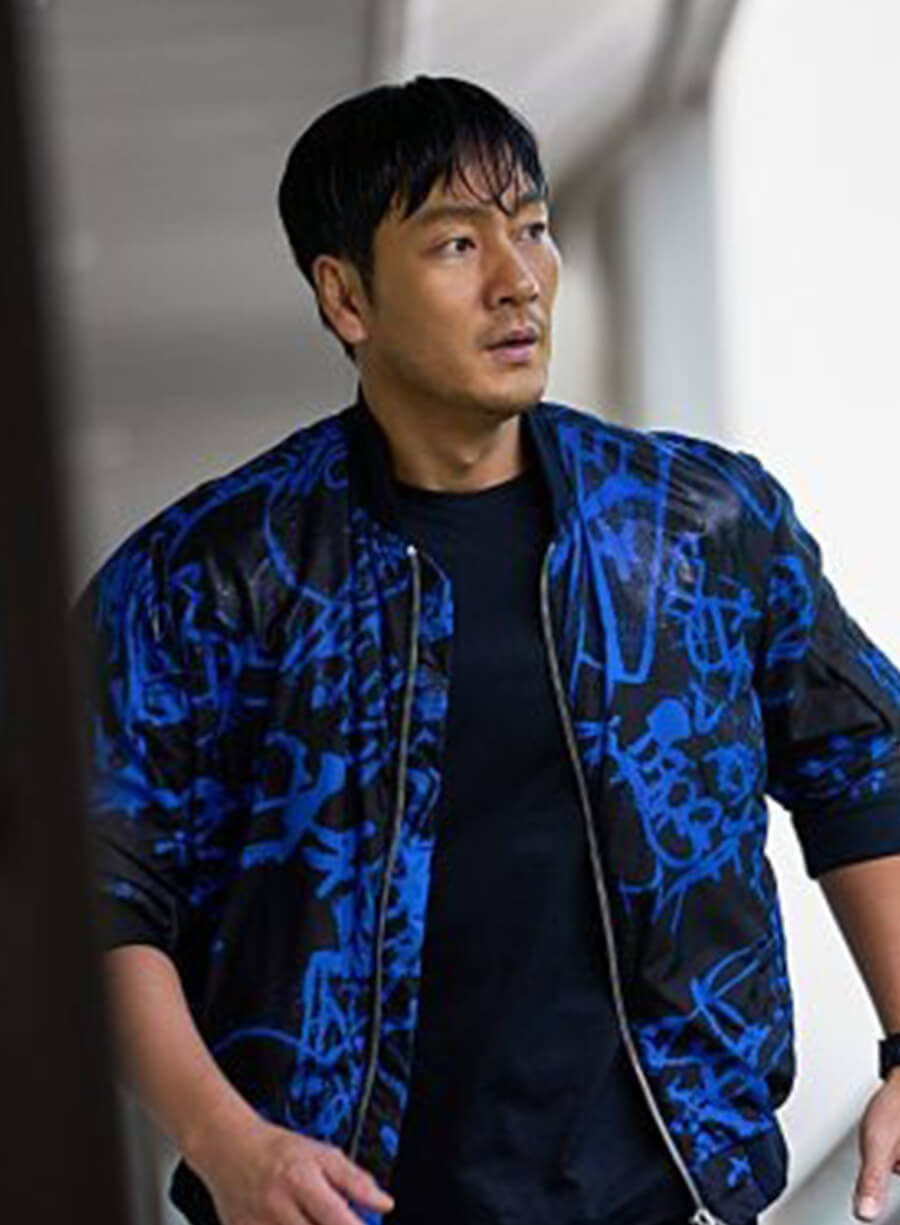 Harpoon Hee-Jo Inspired Blue Leather Jacket - The Great Flood Style