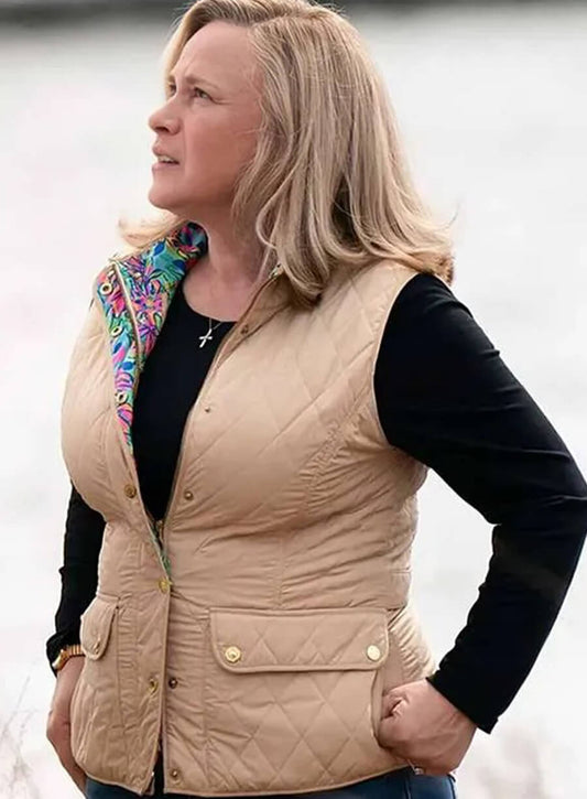 Harpoon Maggie Murdaugh Inspired Beige Cotton Polyester Cotton Jacket - Murdaugh Death in the Family Style