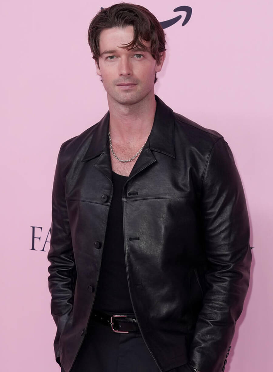 Harpoon Patrick Schwarzenegger Inspired Black Leather Jacket - 2025 Victoria's Secret Fashion Show Style