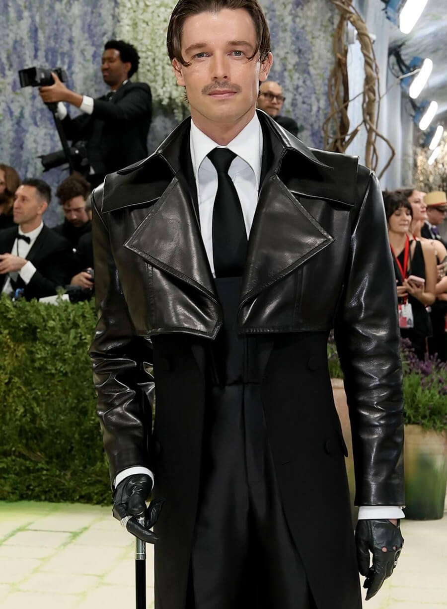 Patrick Schwarzenegger Met Gala 2026 Cropped Leather Jacket