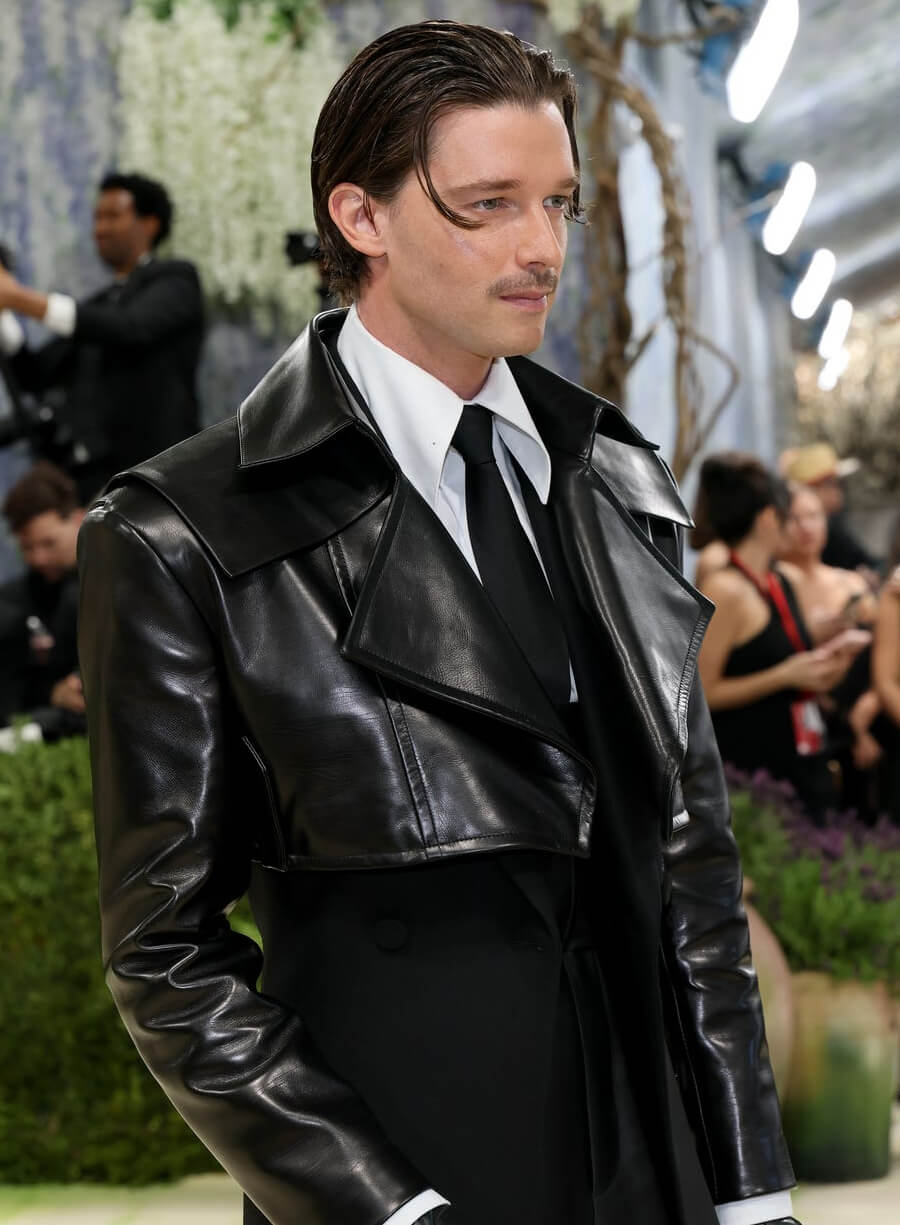 Patrick Schwarzenegger Met Gala 2026 Cropped Leather Jacket
