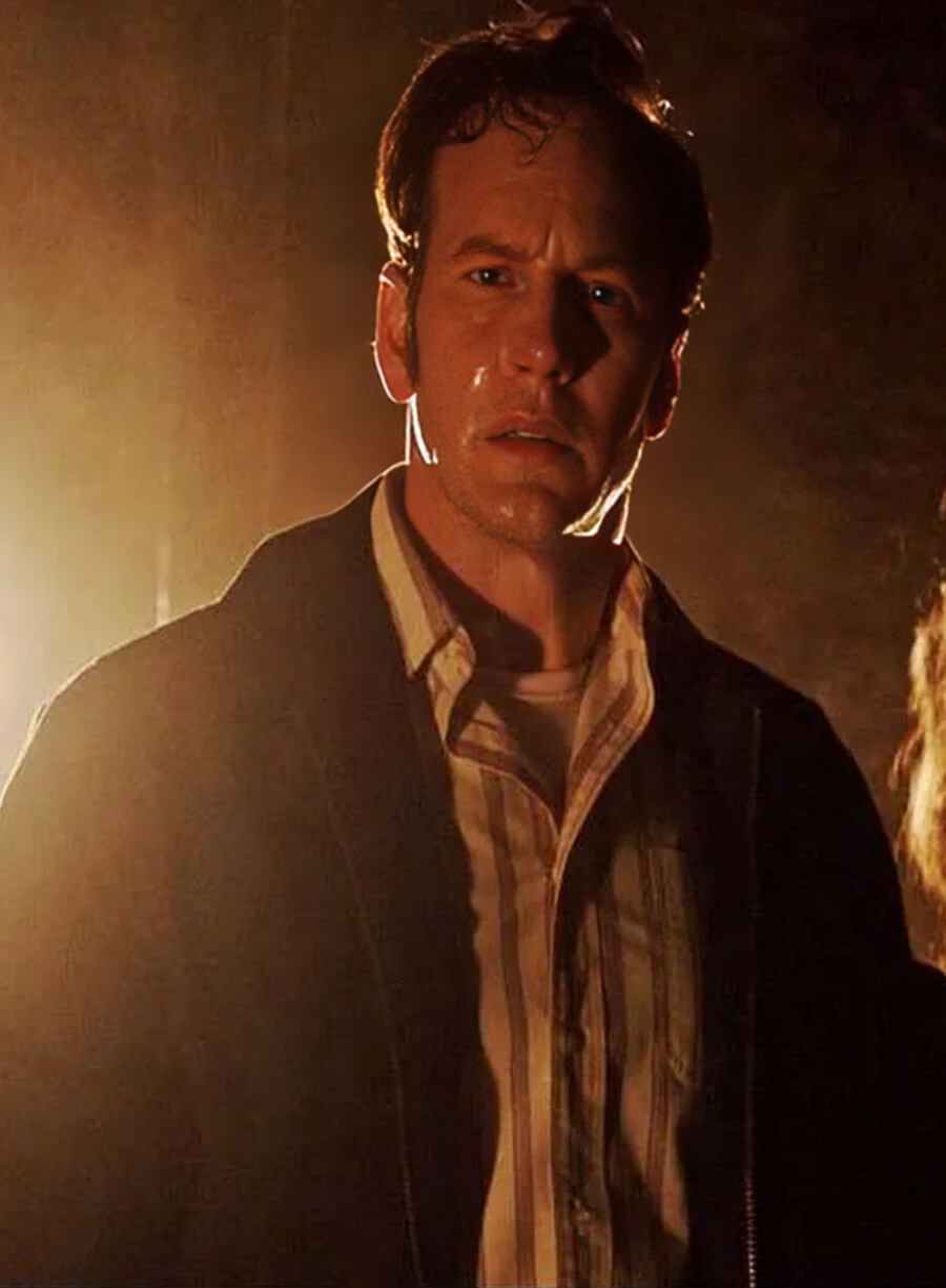 Harpoon Ed Warren Inspired Black Leather Jacket - The Conjuring Last Rites 2025 Style