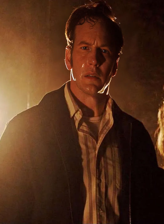 Harpoon Ed Warren Inspired Black Leather Jacket - The Conjuring Last Rites 2025 Style