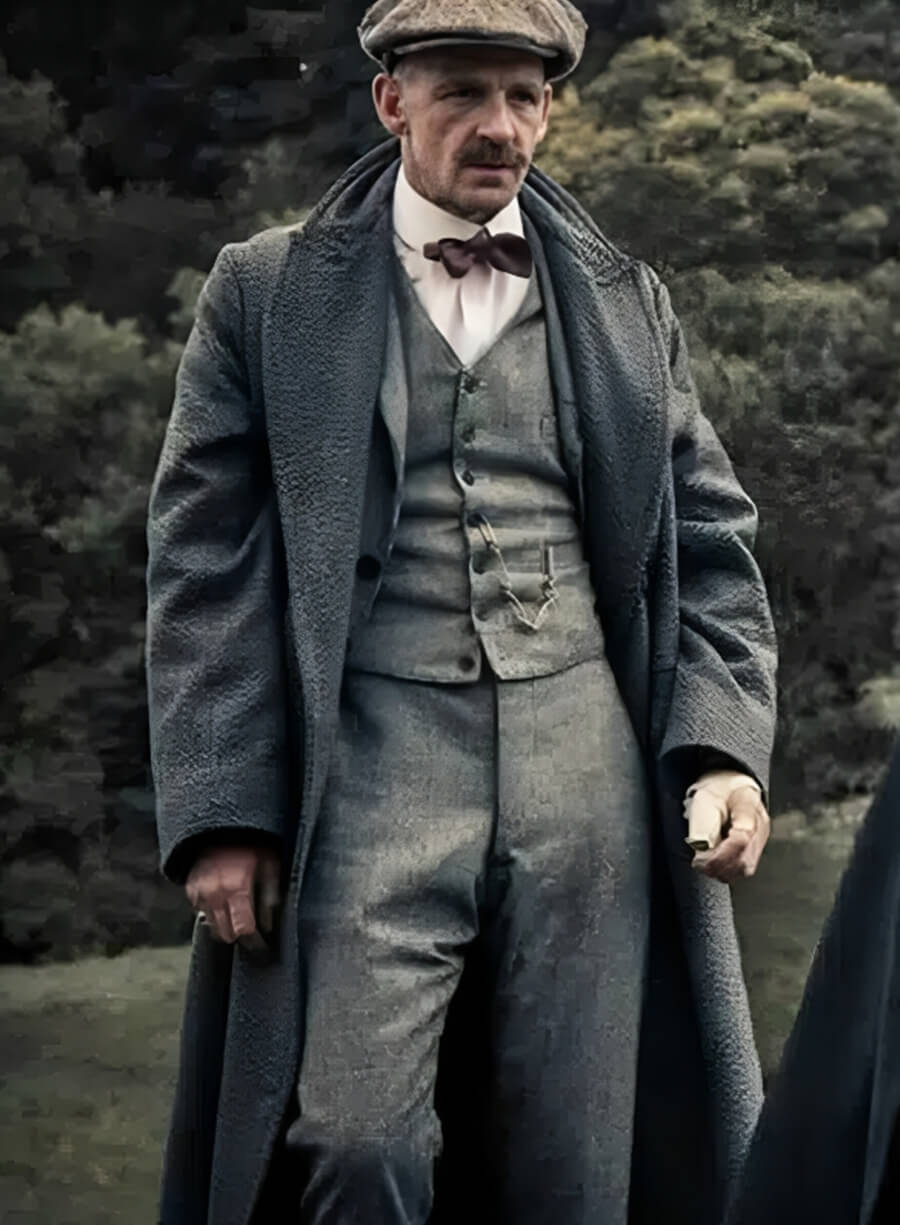 Harpoon Arthur Shelby Inspired Grey Coat - Peaky Blinders Style