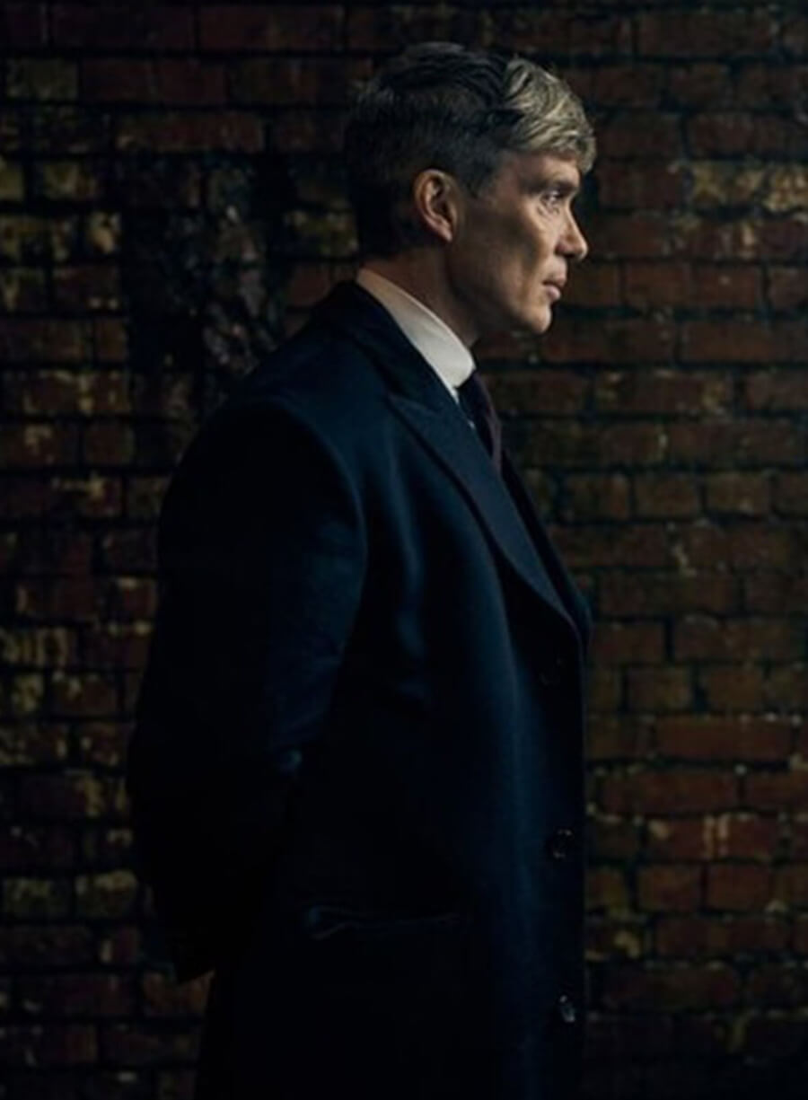 Harpoon kaulu Inspired Black Wool Coat - Peaky Blinders: The Immortal Man Style