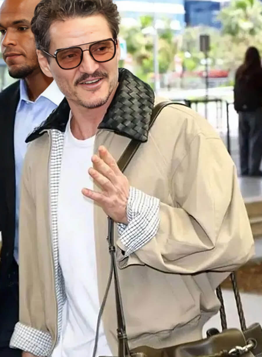 Harpoon Pedro Pascal Film Festival Beige Inspired Beige Leather Jacket