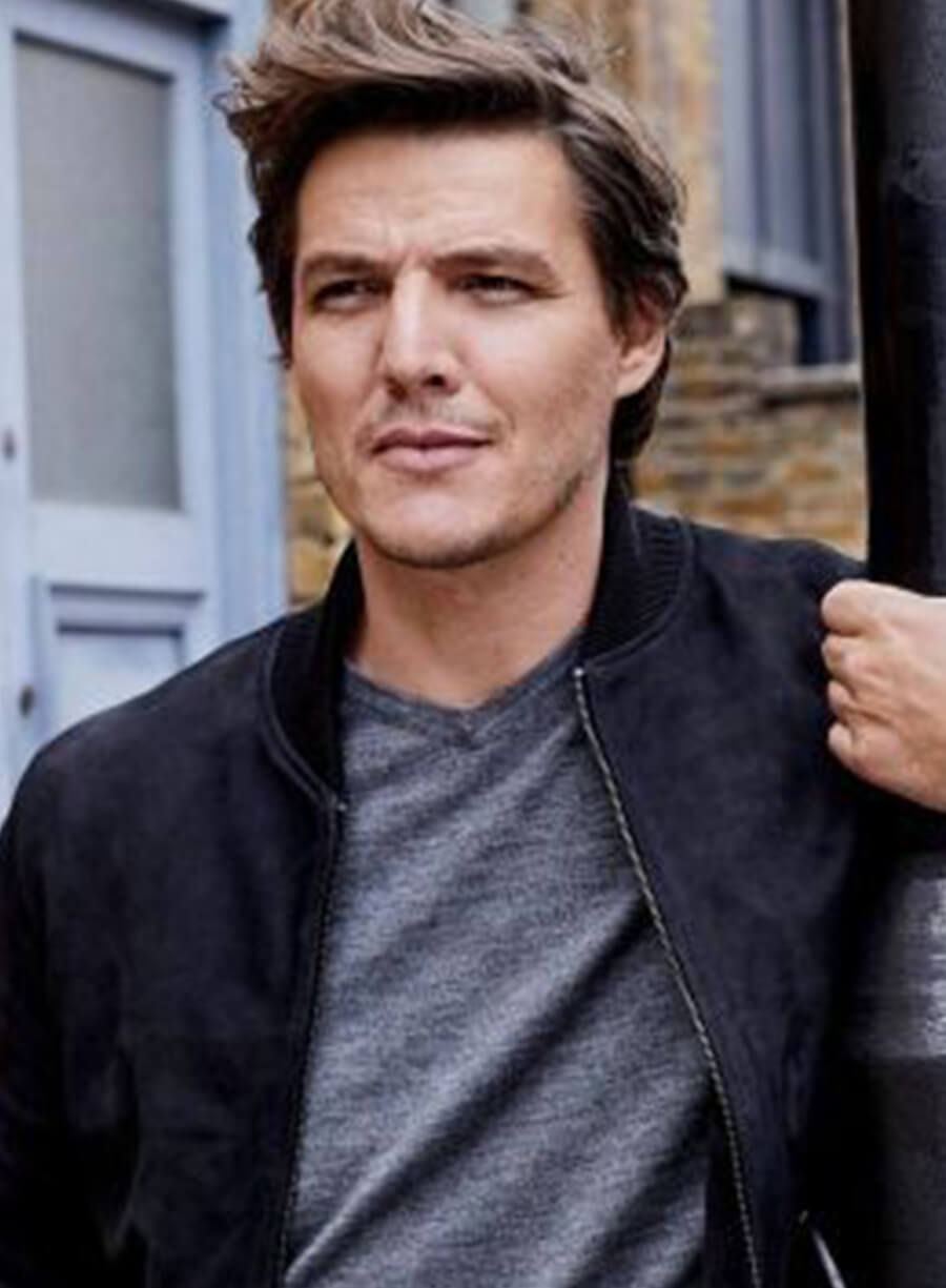 Harpoon Pedro Pascal Suede Inspired Black Bomber Jacket