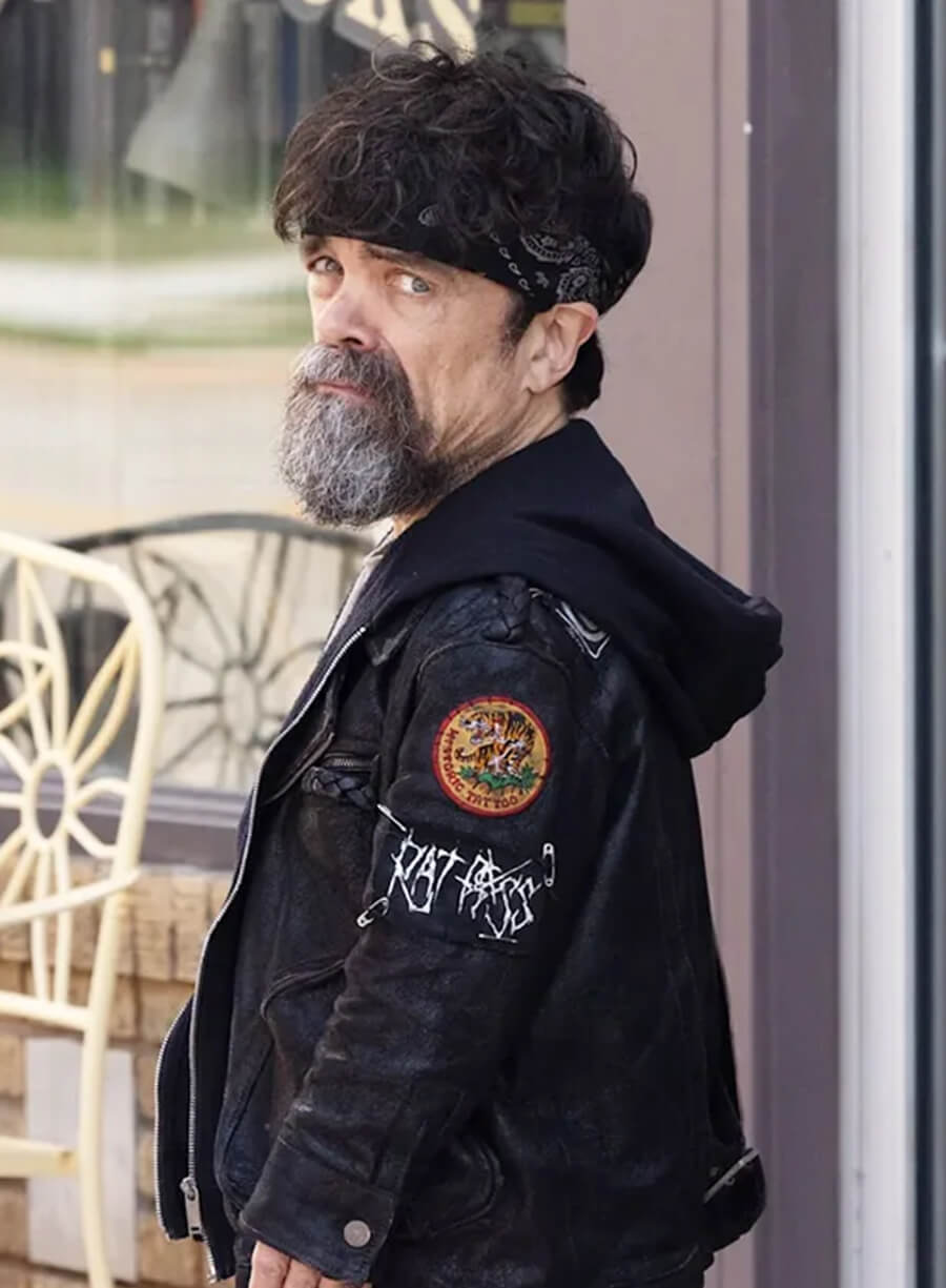 Harpoon Peter Dinklage Inspired Black Leather Jacket - The Lowdown Style