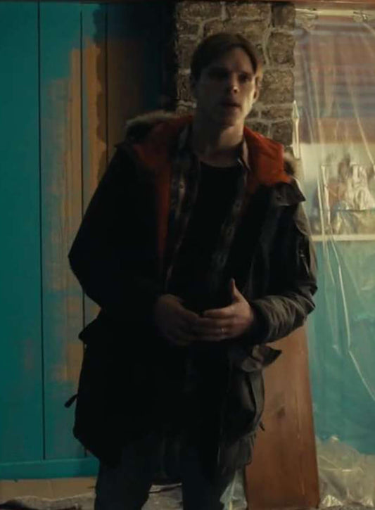 Harpoon Finn Bennett Inspired Black Cotton Fabric Hooded Jacket - True Detective Style