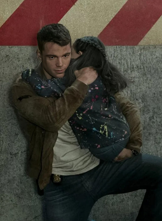 Harpoon Peter Sutherland Inspired Olive Green Leather Jacket - The Night Agent S01 Style