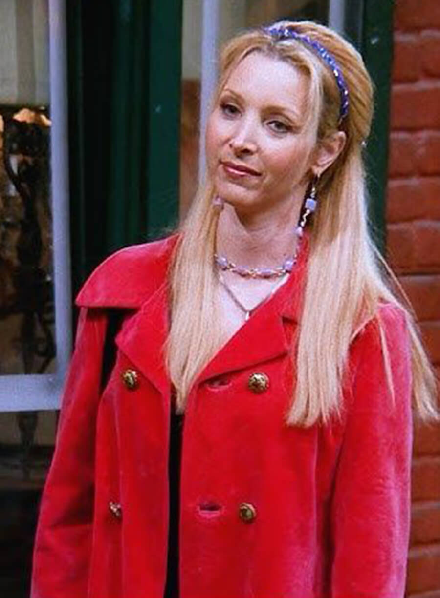Harpoon Phoebe Buffay Inspired Red Wool Fabric Coat - Friends Style