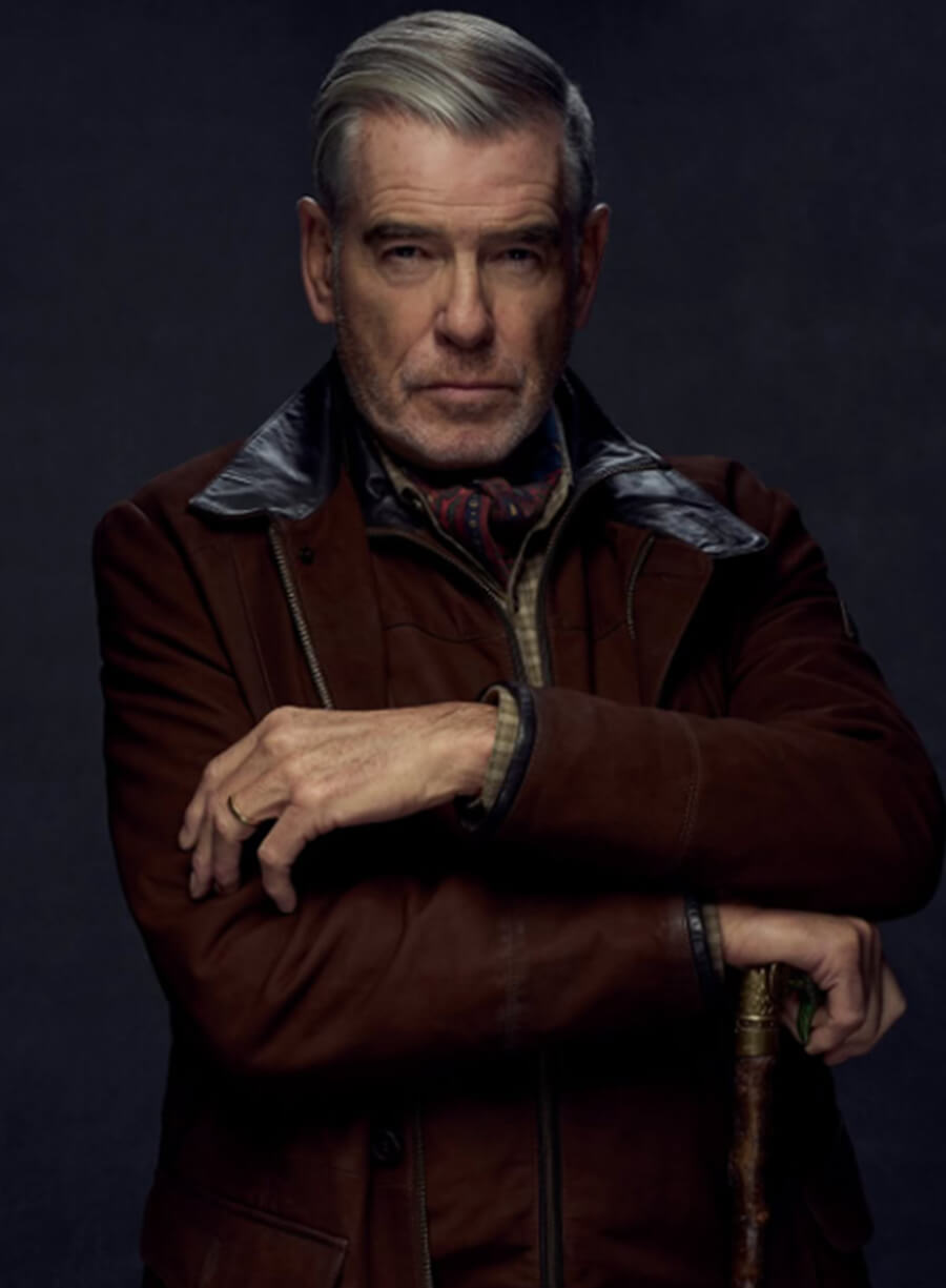 Harpoon Conrad Harrigan Inspired Brown Leather Jacket - MobLand Tv Series Style