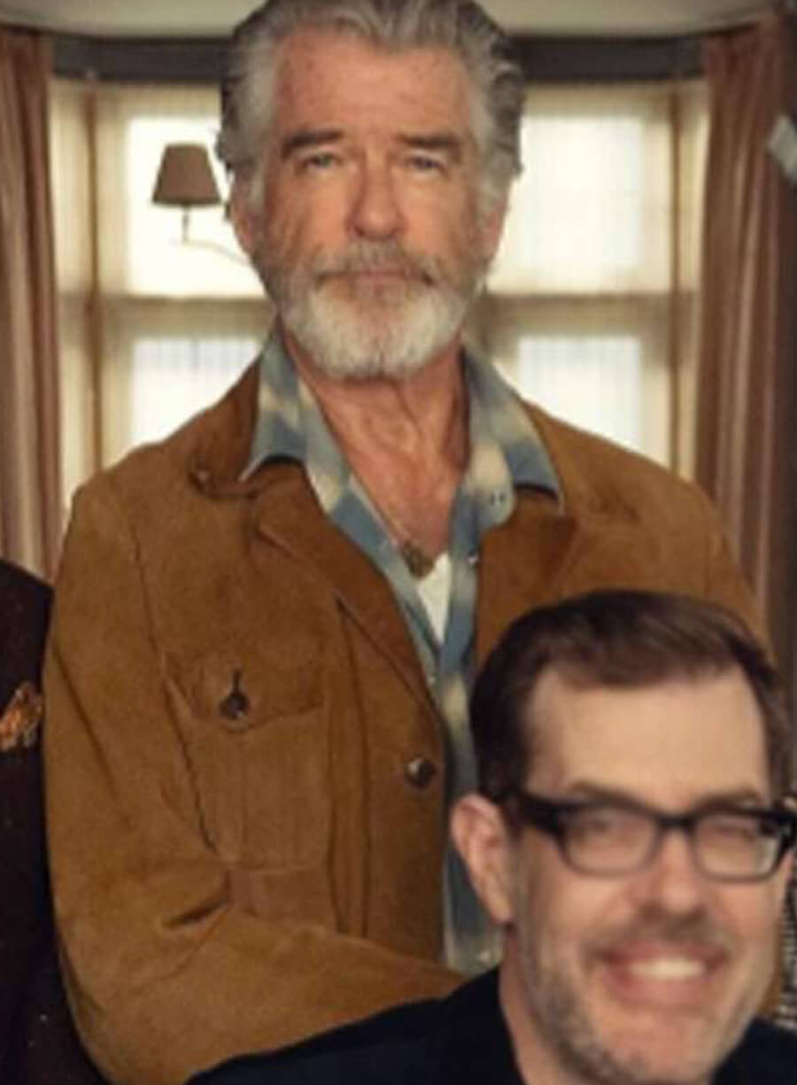 Harpoon Ron Inspired Brown Leather Jacket - The Thursday Murder Club Style