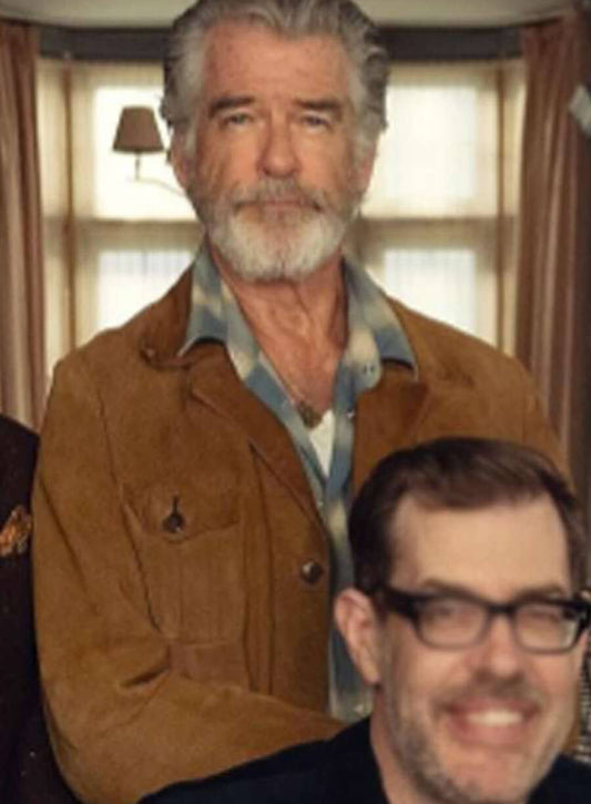 Harpoon Ron Inspired Brown Leather Jacket - The Thursday Murder Club Style