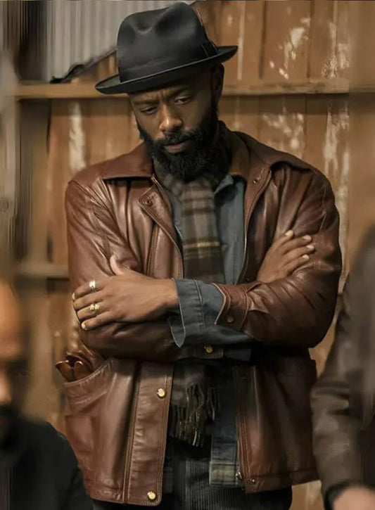 Harpoon Grofield Inspired Brown Leather Jacket - Play Dirty 2025 Style