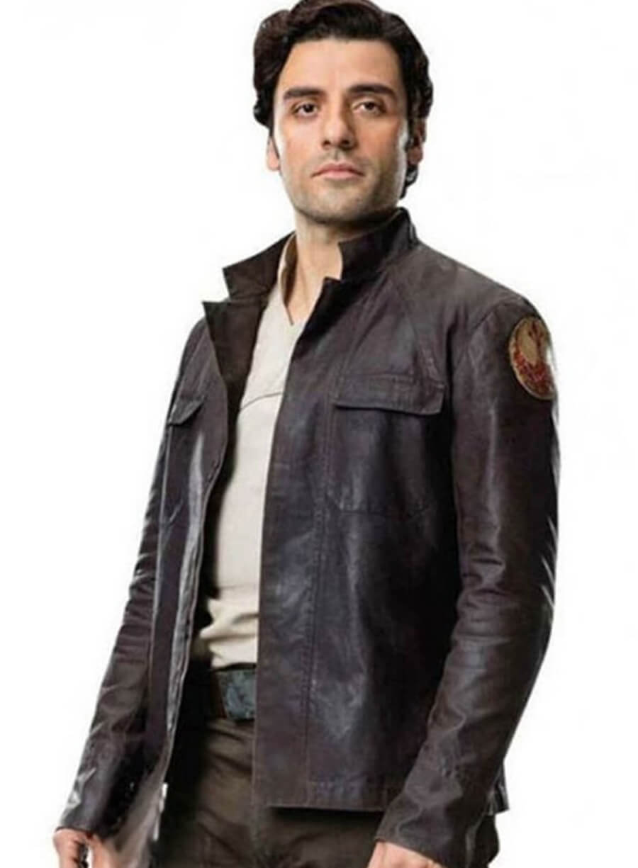 Harpoon Poe Dameron Inspired Brown Real Leather Leather Jacket - Star Wars: The Last Jedi Style