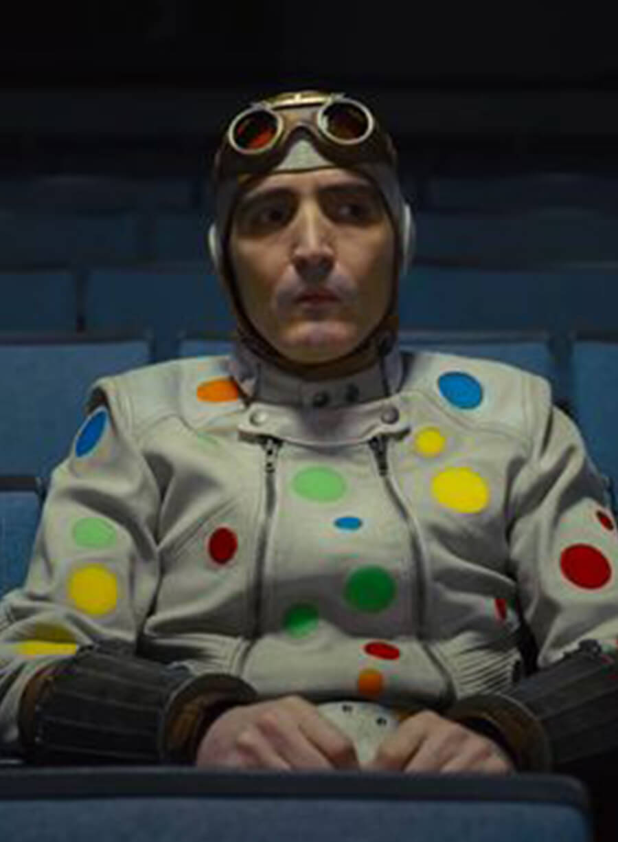 Harpoon Polka-Dot Man Inspired White Real Leather Leather Jacket - The Suicide Squad 2 Style