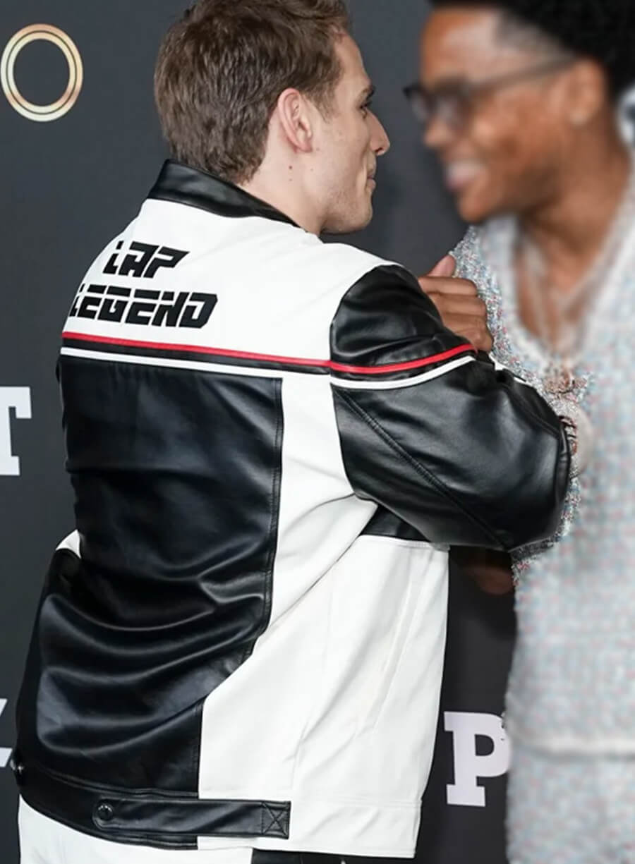 Harpoon Brayden Weston Inspired Black & White Leather Jacket - Power Book II: Ghost S03 Style