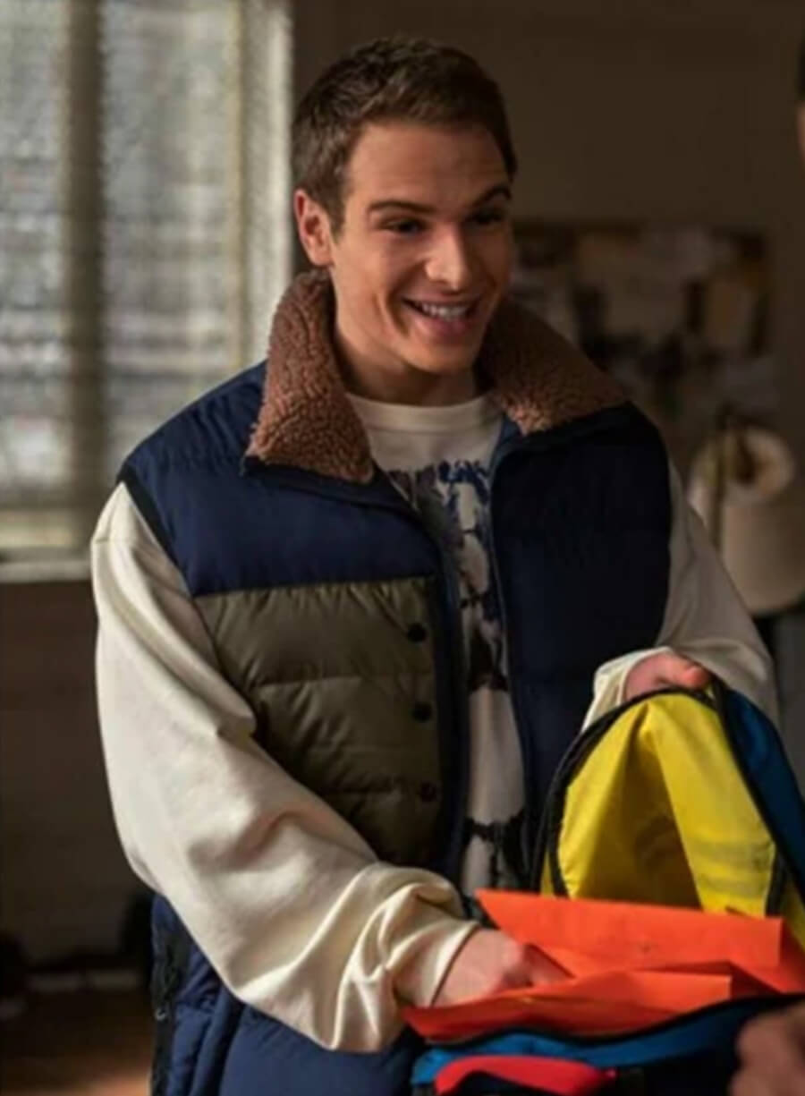 Harpoon Brayden Weston Inspired Blue Leather Jacket - Power Book II: Ghost Style