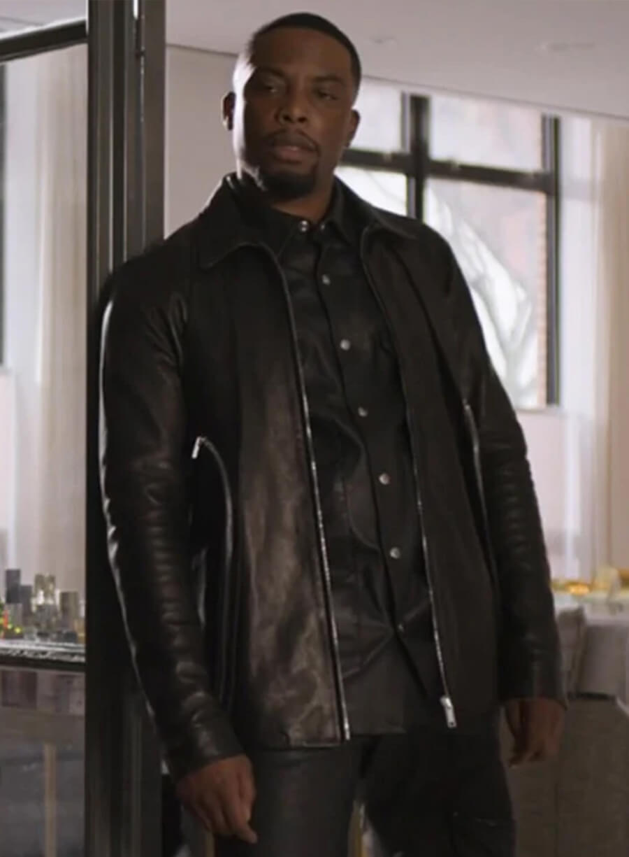 Harpoon Cane Tejada Inspired Black Leather Jacket - Power Book II: Ghost Style