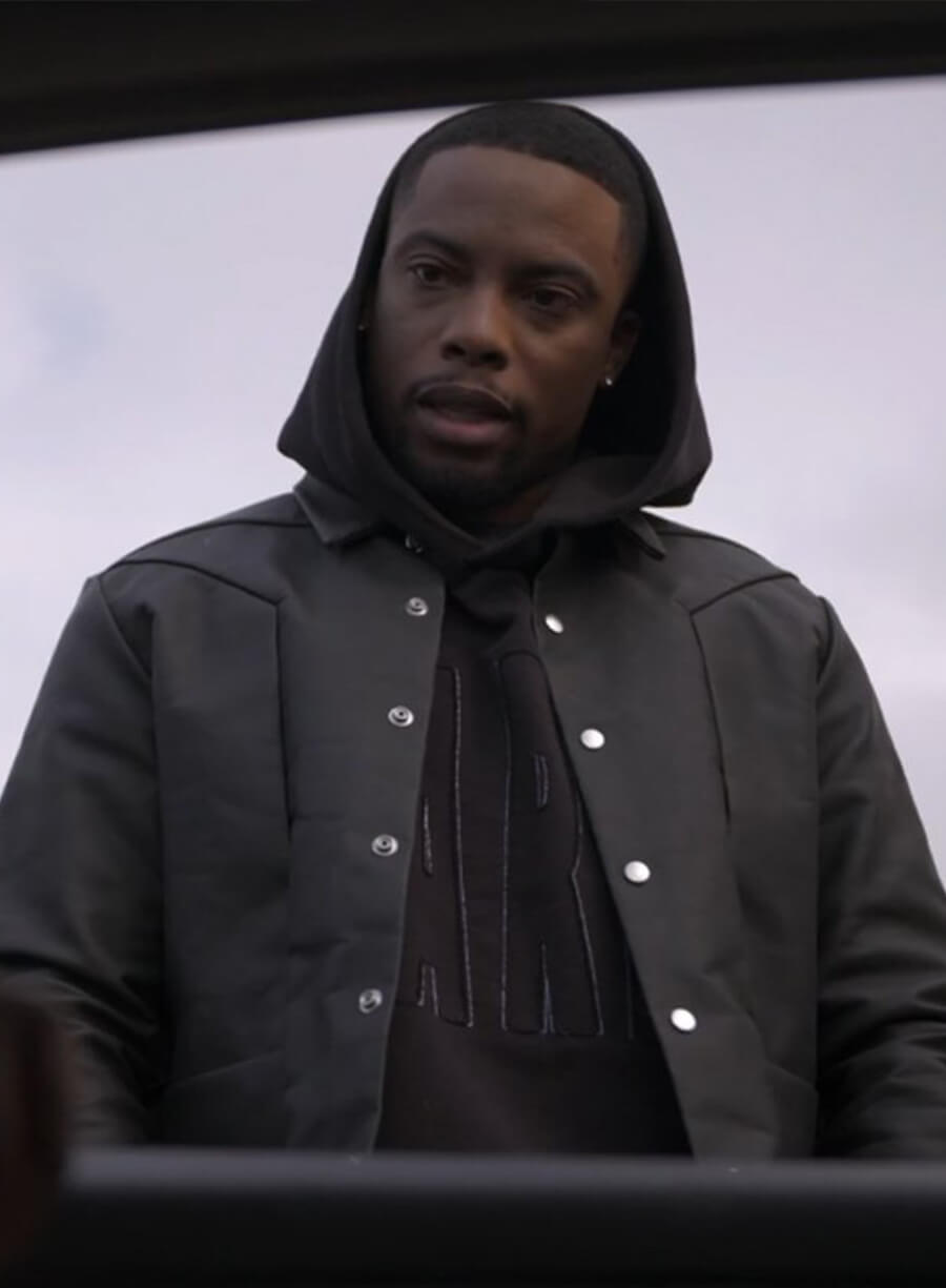 Harpoon Cane Tejada Inspired Black Leather Jacket - Power Book II: Ghost Style