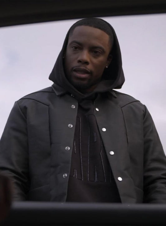 Harpoon Cane Tejada Inspired Black Leather Jacket - Power Book II: Ghost Style
