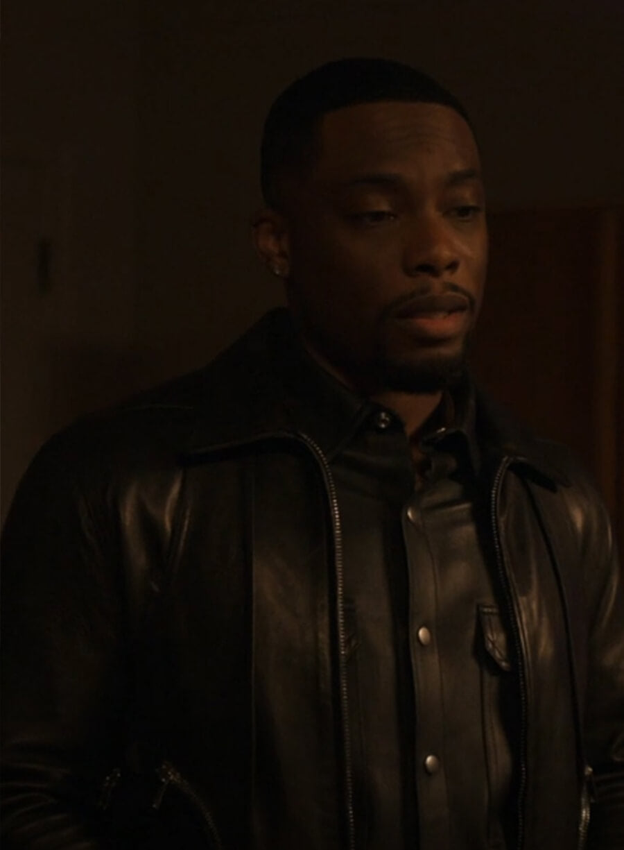 Harpoon Cane Tejada Inspired Black Leather Jacket - Power Book II: Ghost Style